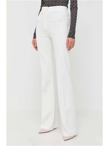 Kalhoty Pinko dámské bílá barva zvony high waist