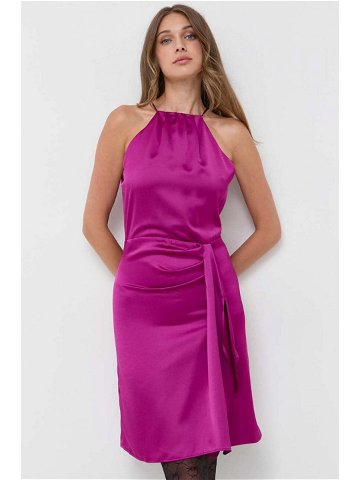 Šaty Pinko fialová barva mini
