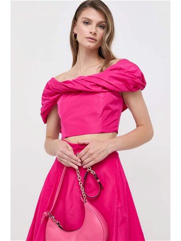 Top Pinko dámský růžová barva španělský výstřih