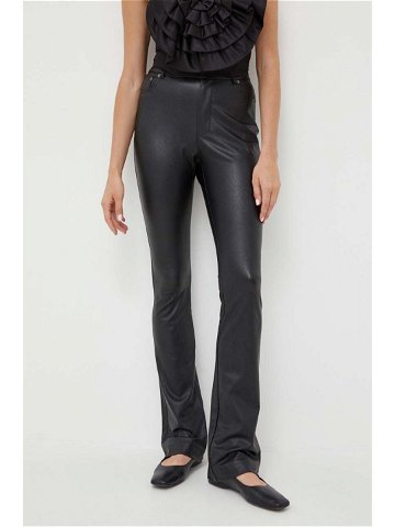 Kalhoty Twinset dámské černá barva přiléhavé high waist