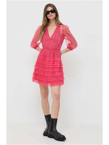 Šaty Twinset růžová barva mini