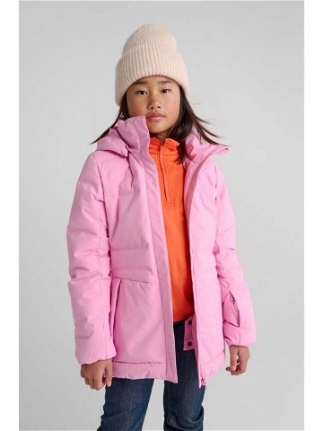 Dětská péřová bunda Reima Viikki růžová barva