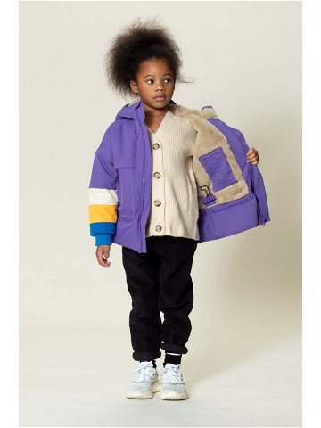 Dětská nepromokavá bunda Gosoaky QUEEN BEE fialová barva