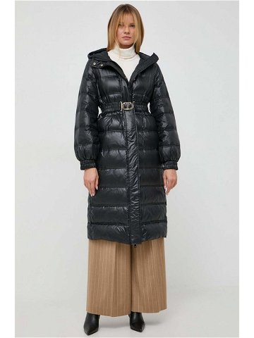 Péřová bunda Twinset dámská černá barva zimní