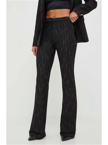 Kalhoty Pinko dámské černá barva široké high waist 100054 A1AQ