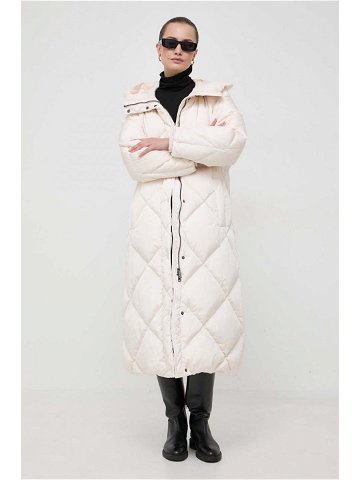 Péřová bunda Weekend Max Mara dámská béžová barva zimní