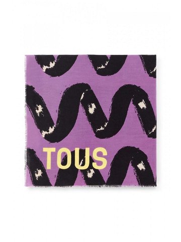 Šátek Tous fialová barva