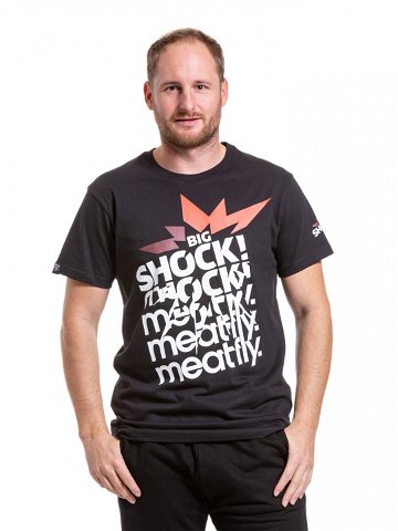 Meatfly pánské tričko Big Shock Shattered Black Černá Velikost XXXL