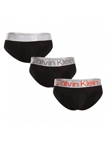 3PACK pánské slipy Calvin Klein černé NB3129A-GTB L
