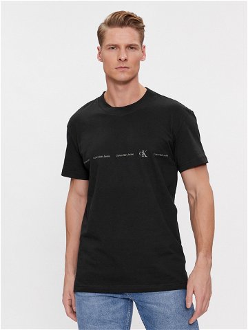 Calvin Klein Jeans T-Shirt Logo Repeat J30J324668 Černá Regular Fit