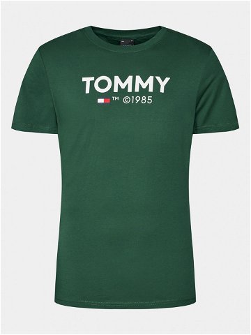 Tommy Jeans T-Shirt Essential DM0DM18264 Zelená Slim Fit