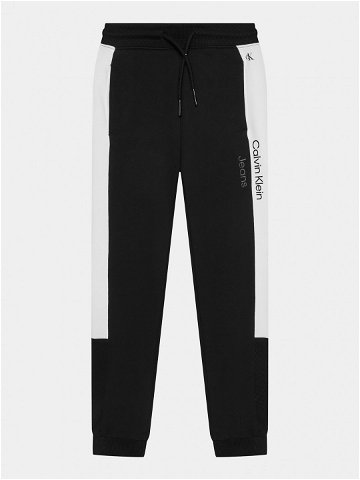 Calvin Klein Jeans Teplákové kalhoty Color Block IB0IB01933 Černá Regular Fit