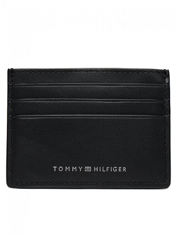 Tommy Hilfiger Pouzdro na kreditní karty Th Spw Leather Cc Holder AM0AM11845 Černá