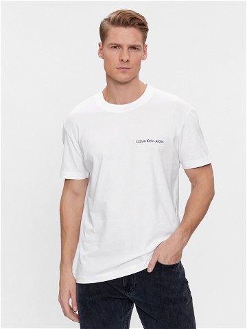 Calvin Klein Jeans T-Shirt Institutional J30J324671 Bílá Regular Fit