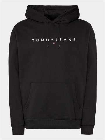 Tommy Jeans Mikina Linear Logo DM0DM17985 Černá Regular Fit