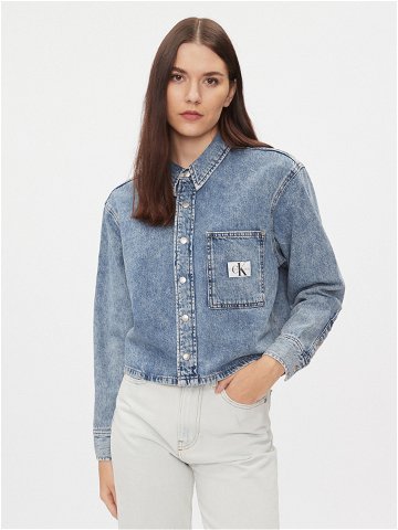 Calvin Klein Jeans džínová košile Dad J20J222477 Modrá Relaxed Fit