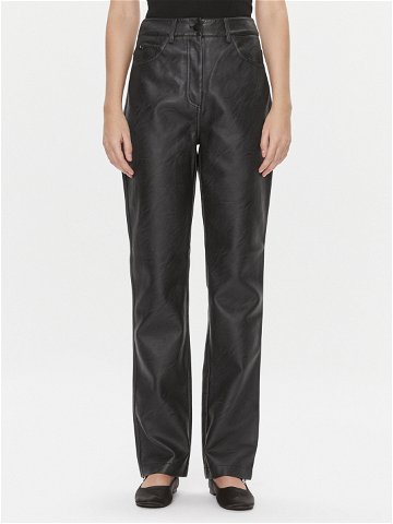 Calvin Klein Jeans Kalhoty z imitace kůže J20J222552 Černá Straight Fit
