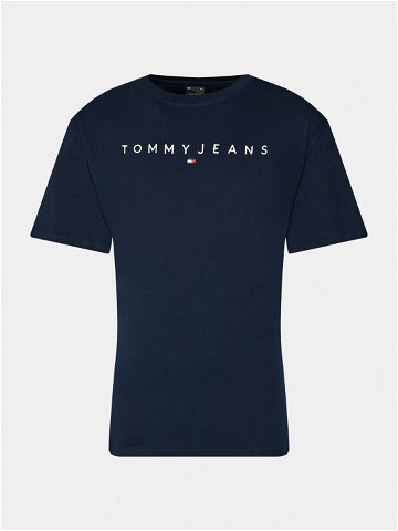 Tommy Jeans T-Shirt Linear Logo DM0DM17993 Tmavomodrá Regular Fit