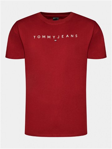 Tommy Jeans T-Shirt Linear Logo DM0DM17993 Červená Regular Fit