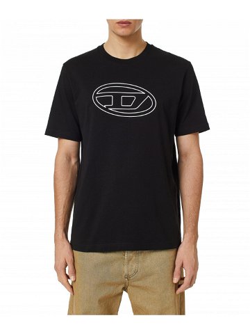 Tričko diesel t-just-bigoval t-shirt černá xxxl