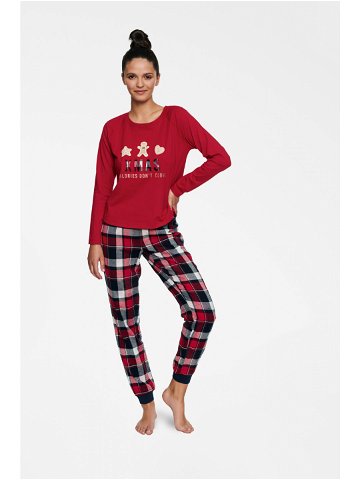 Dámské pyžamo Hygge 40123-33X červená černá – Henderson Ladies XL