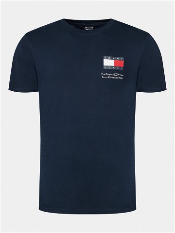 Tommy Jeans T-Shirt Essential Flag DM0DM18263 Tmavomodrá Slim Fit