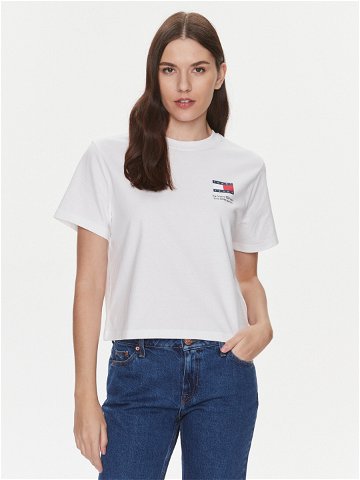 Tommy Jeans T-Shirt Graphic DW0DW17365 Bílá Boxy Fit
