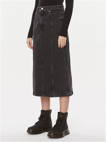 Tommy Jeans Džínová sukně Claire DW0DW17700 Černá Regular Fit