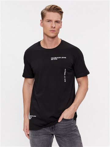 Calvin Klein Jeans T-Shirt Text J30J325065 Černá Regular Fit