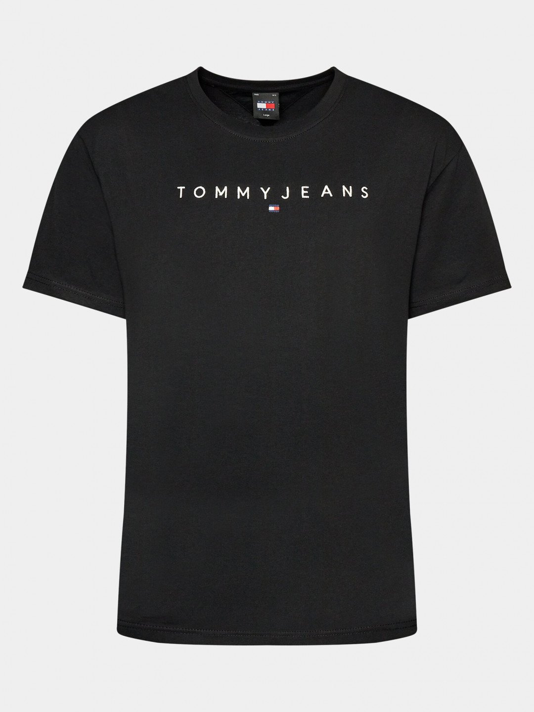 Tommy Jeans T-Shirt Linear Logo DM0DM17993 Černá Regular Fit