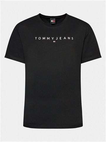 Tommy Jeans T-Shirt Linear Logo DM0DM17993 Černá Regular Fit