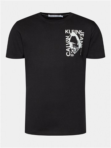 Calvin Klein Jeans T-Shirt Modern Metals Graphic J30J324640 Černá Regular Fit