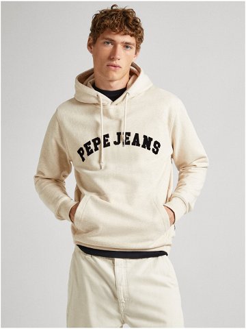 Krémová pánská mikina s kapucí Pepe Jeans