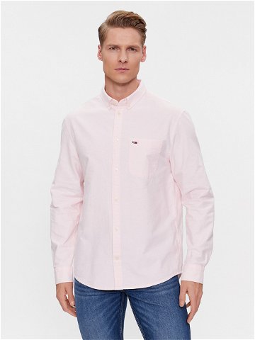 Tommy Jeans Košile Oxford DM0DM18335 Růžová Regular Fit