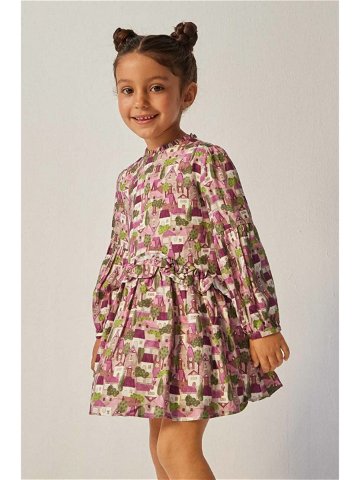 Dívčí šaty Mayoral fialová barva mini