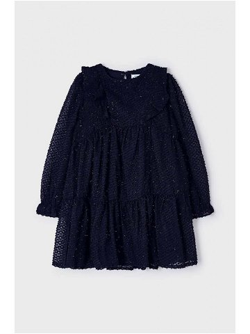 Dívčí šaty Mayoral tmavomodrá barva mini oversize