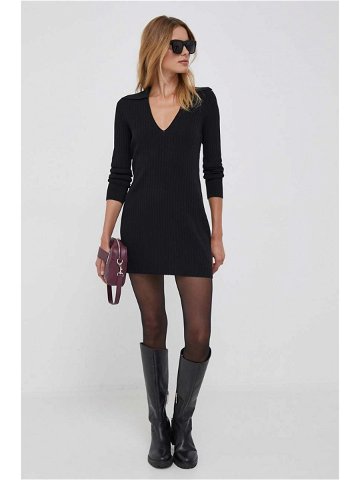 Šaty Sisley černá barva mini
