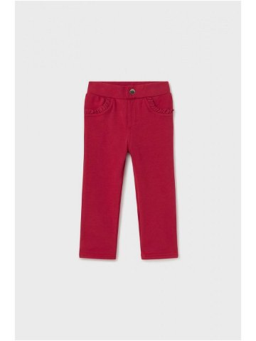Kojenecké kalhoty Mayoral červená barva hladké