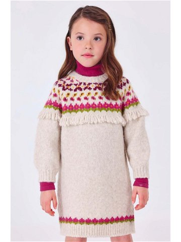 Dívčí šaty Mayoral fialová barva midi