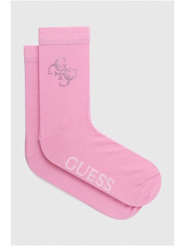 Ponožky Guess dámské růžová barva O3YY00 KBZU0