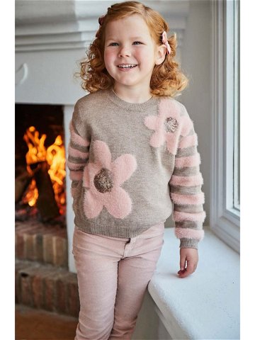 Dětské kalhoty Mayoral růžová barva s aplikací