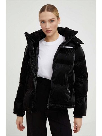 Bunda Karl Lagerfeld dámská černá barva zimní