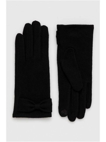 Vlněné rukavice Medicine černá barva