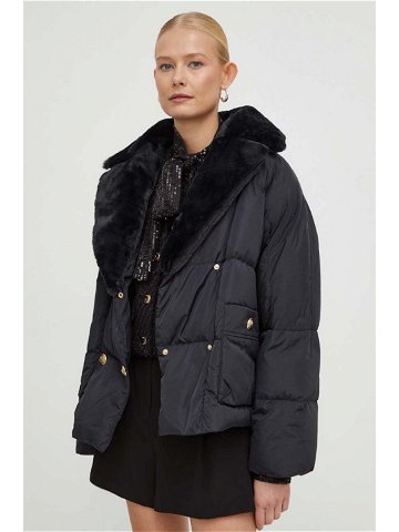 Péřová bunda Luisa Spagnoli dámská černá barva zimní oversize