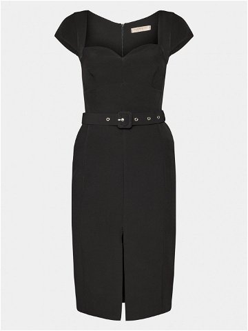 Rinascimento Koktejlové šaty CFC0116209003 Černá Slim Fit
