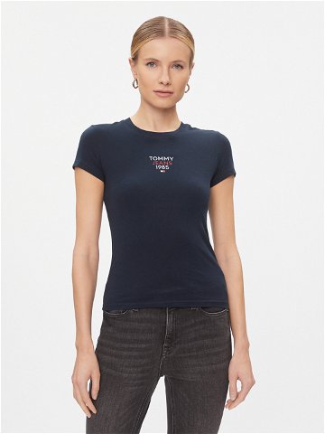 Tommy Jeans T-Shirt Essential DW0DW17357 Tmavomodrá Slim Fit