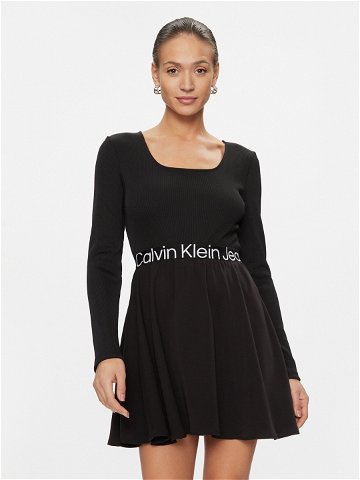 Calvin Klein Jeans Každodenní šaty J20J222523 Černá Regular Fit