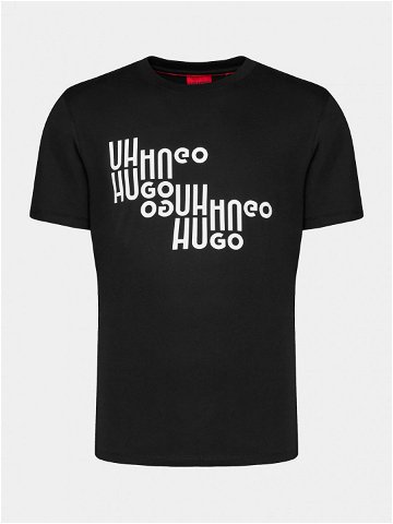 Hugo T-Shirt Davalon 50504936 Černá Regular Fit