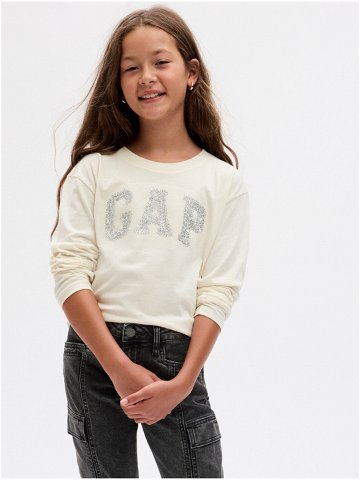 Krémové holčičí tričko s logem GAP
