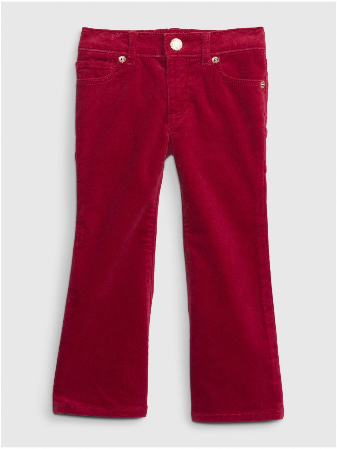 Červené holčičí sametové flared fit džíny GAP